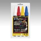 呉竹 ボード&amp;ガラスマーカー4V丸芯 白,赤,青,黄 PMA-330LA/4V