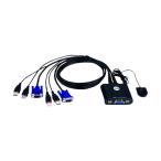 ATEN ATEN KVM переключатель 2 порт |USB| кабель в одном корпусе CS22U