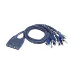 ATEN ATEN KVM переключатель 4 порт |USB| кабель в одном корпусе CS64US