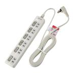 朝日電器 電源タップ 個別スイッチ 上差し AC6個口 3m WLS-LU63EB(W) 1