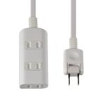 朝日電器 扉付タップ 3個口 ホワイト 1m WBT-N3010B(W) 1個