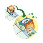 ※法人専用品※アーテック コロコロ絵合わせキューブパズル キューブ:36×36×36mm、シート:320×470mm 9501