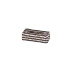 ちどり産業 小花ティッシュBOX ダークブラウン 幅26×奥行13.5×高さ7.5cm 13-01DBR 1個