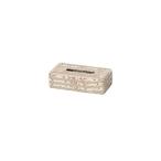 ちどり産業 小花ティッシュBOX ナチュラル 幅26×奥行13.5×高さ7.5cm 13-01NA 1個
