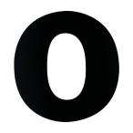 ダイドーハント 磁気ステッカー 数字 ナンバー(マグネット切り文字 0) ブラック 50×50mm 10177776