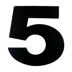 ダイドーハント 磁気ステッカー 数字 ナンバー(マグネット切り文字 5) ブラック 50×50mm 10177781