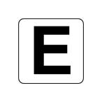 * юридическое лицо специальный товар *esko50x 50mm алфавит отображать стикер [E](1 листов ) EA983CW-105 1 листов 