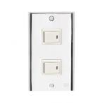 ゴーリキアイランド スイッチプレート PL 02 CR 銀色 幅69×高さ119×奥行4mm 790022(264-79022)