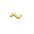 ゴーリキアイランド ブラスレター 30 ~ヒゲ ” 金色 幅19×高さ8×奥行3mm 820141(264-82141) 1個