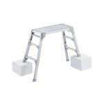 ※法人専用品※長谷川工業 アルミ製脚部伸縮式足場台 58〜80cm(17676) DRS-0780C 1点