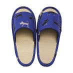 萩原 国産い草スリッパ モノネコ ブルー 26cm ブルー 約26cm 81945120