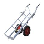 ※法人専用品※ハラックス タフボーイLPガスボンベ運搬台車2輪・アオリ用フック付 LPG-502F