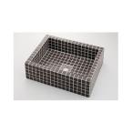 カクダイ 角型洗面器 グレーブラウ