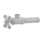 カクダイ(KAKUDAI) アングル止水栓(ワンなし) ホワイト 787-061-W 1個