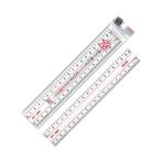 共栄プラスチック メタクリル両切直線定規 20cm A-2520 1本