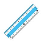 共栄プラスチック プラスチック カラー直線定規 ブルー 10cm CPK-10-B 1本