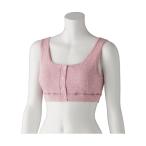 香山繊維 婦人フライス杢フロントホックハーフトップ チェリー M 97526 1枚