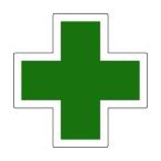 日本緑十字社ヘルメット用ステッカー 緑十字マーク HL‐131 反射タイプ34×34mm233131