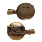 日本紐釦貿易(Nippon Chuko) 日本紐釦貿易 台付コサージュクリップ アンティークゴールド 40mm×27mm×15mm KE250-AG 3個