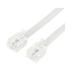 ナカバヤシ 電話機コード 6極2芯 1m 白 DC-201/WH 1本