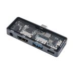 ナカバヤシ スケルトンドッキングステーショングレー PD対応 Type-C （3．5mm 4極付き） UD-C11GY 1個
