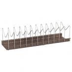 ベストコ フライパン・鍋・ふたスタンド ワイド 伸縮タイ ブラウン 45〜83×20.3×17.2cm MA-1013