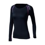 おたふく手袋 アウトラスト ロングシャツ S ブラック×ピンク 胸囲:72-80 身長:154-162 JW-539