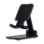 オウルテック テレビ電話やテレビ会議にも最適 高さ調整ができる折り畳みスマホスタンド OWL-STD04-BK