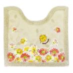 オカ デイジーマルシェ トイレマット ベージュ 幅60×奥行55×厚み2cm