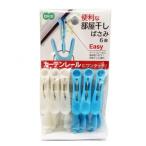 オーエ 部屋干し 洗濯バサミ ホワイト/ブルー 幅3.7×奥行1.3×高さ9cm 1個