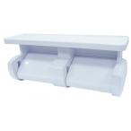 オーエ トイレペーパーホルダー 棚付2連 幅33.6×奥行14.5×高さ10cm