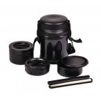 パール金属 エコランチ ダブルステンレスランチジャー1600 ブラック 155×140×210mm HB-253