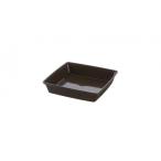 リッチェル フォーレ スクエアプレート ダークブラウン(DB) 11.2×11.2×2.6cm