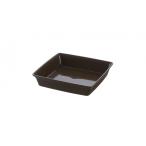 リッチェル フォーレ スクエアプレート ダークブラウン(DB) 13.2×13.2×3cm