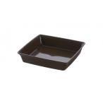 リッチェル フォーレ スクエアプレート ダークブラウン(DB) 15.7×15.7×3.4cm