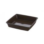 リッチェル フォーレ スクエアプレート ダークブラウン(DB) 17.5×17.5×3.7cm