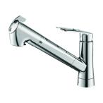 サンエイ シングル浄水器付ワンホールスプレー混合栓 メッキ K87128ETJV-13