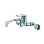 サンエイ 壁付シングルレバー混合栓 ブラック K27CD-13