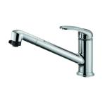 サンエイ シングルワンホールスプレー混合栓 メッキ K87101JV-13