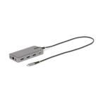 ※法人専用品※STARTECH.COM ドッキングステーション/USB-C/トリプルモニター/4KHDMI&amp;DP/100WPD/USBハブ/LAN/Win グレー 長さ122mm×幅56mm×高さ18mm 1個