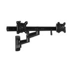 STARTECH.COM モニターアーム/左右2画面/最大24インチ/耐荷重5kg(各液晶)/同期クロスバー/壁面設置タイプ ARMDUALWALL 1台