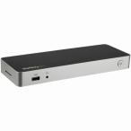 STARTECH.COM デュアル4Kモニター対応USB-CドッキングステーションDP/HDMIモニタWindows ブラック&amp;シルバー 長さ220mm×幅80mm×高さ25mm 1点