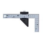※法人専用品※シンワ測定 曲尺厚手広巾 シルバー 15cm 表裏同目 8段目盛 ストッパー付 校正証明書+トレサビリティ付 シルバー 12433