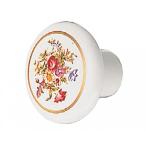 シロクマ フラワーツマミ 白花柄 大 KT-3 1個