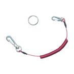 スーパーツール 安全ロープ(ステンレスワイヤー芯) レッド ARS05R 1本
