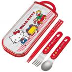 スケーター ハローキティ 食洗スライド式トリオ ギンガムチェック 幅20.6×奥行8.2×高さ1.7cm TCS1AM