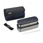 サーモス フレッシュランチボックス ブラックペイント 380ml、720ml DSD-1103W 1個 0