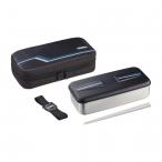サーモス フレッシュランチボックス ラインブラック 幅21×奥行9.5×高さ6cm DSD-704