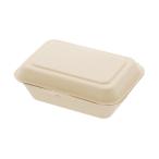 HEIKO 紙皿 バガスペーパーウェア プレート フードパック 600ml クラフト 約横18×縦13×高4cm 004466180 50枚