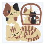 サンコー おくだけ吸着 トイレの消臭シート おひるねねこ 幅30×奥行30×厚さ0.1cm KJ-76